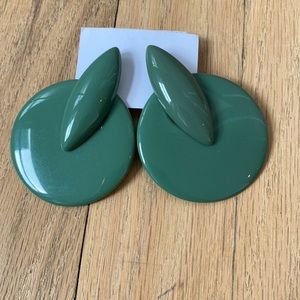 Acrylic green earrings